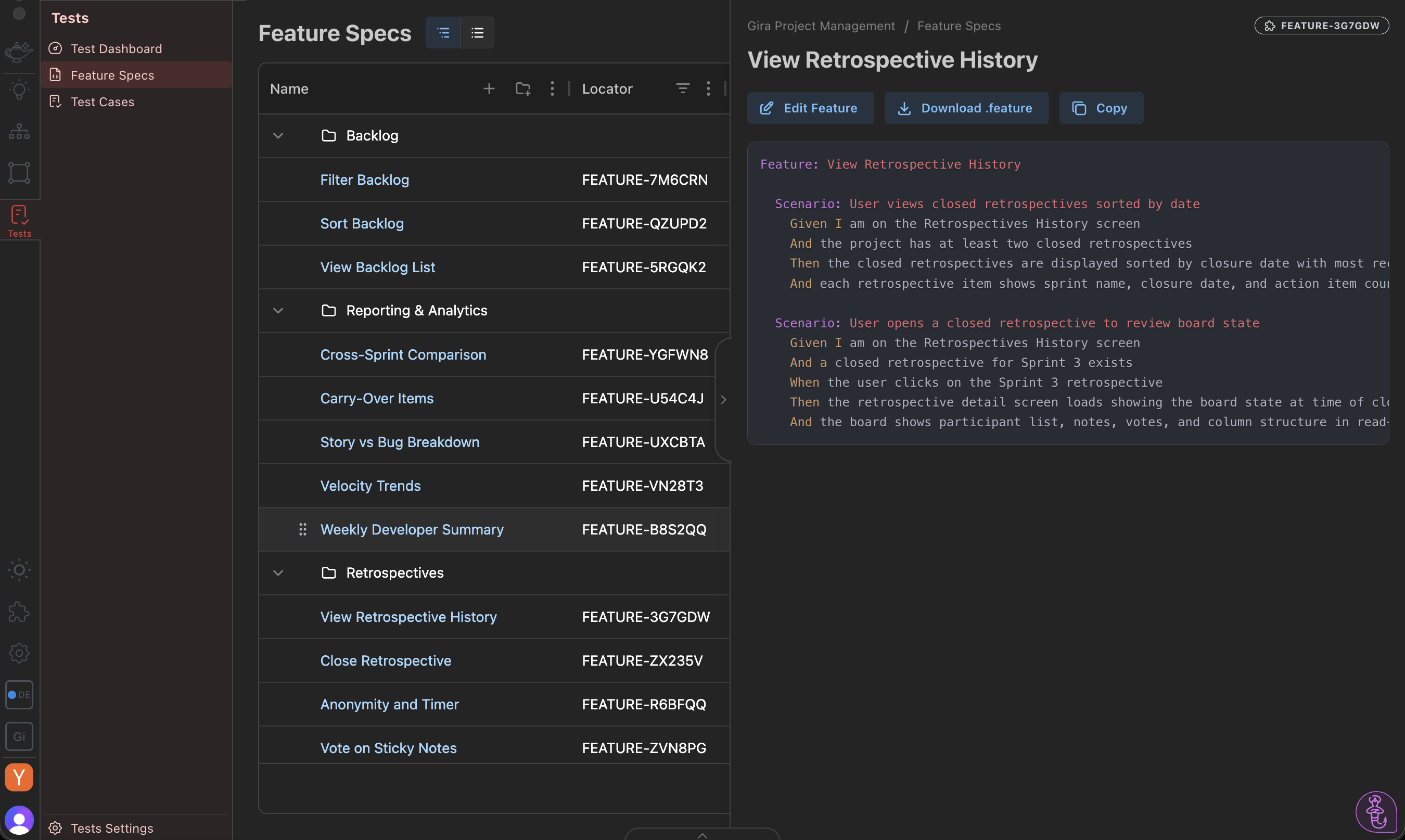 AppGenie Feature Specs — structured product requirements